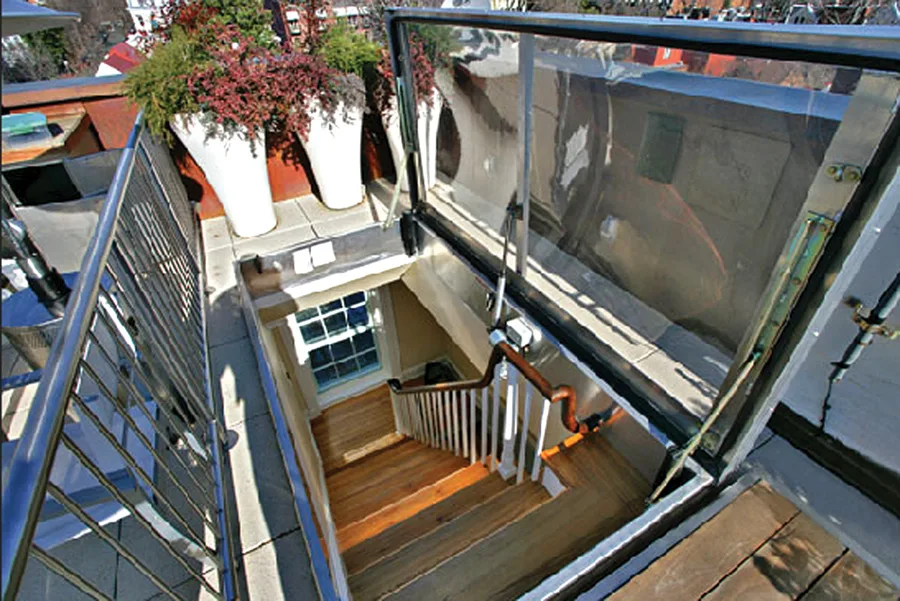 Boston Rooftop Patio Transparent Roof Hatch